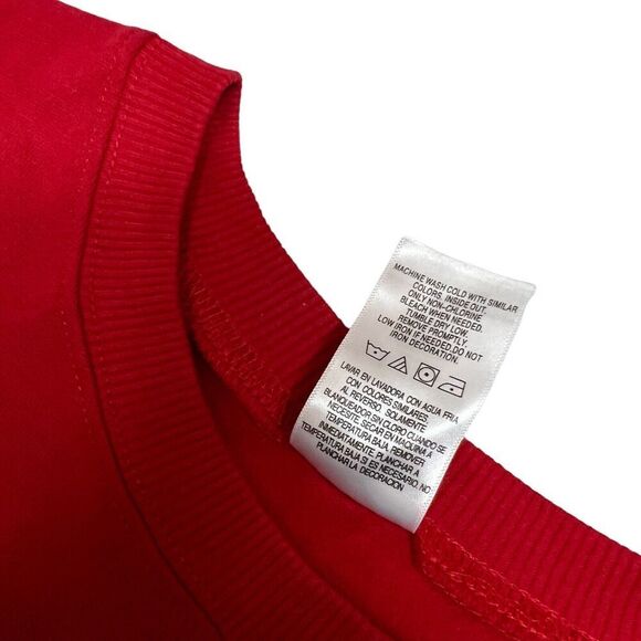 Disney Sweatshirt‎ WMNS XL Red Mickey Mouse Gold Vacation Parks Ears Family Cozy - Picture 5 of 9